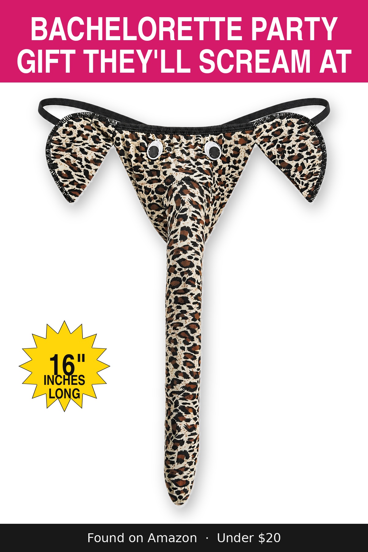 Every Bachelorette Party Needs This - novelty elephant underwear gag gift, 16 inches long