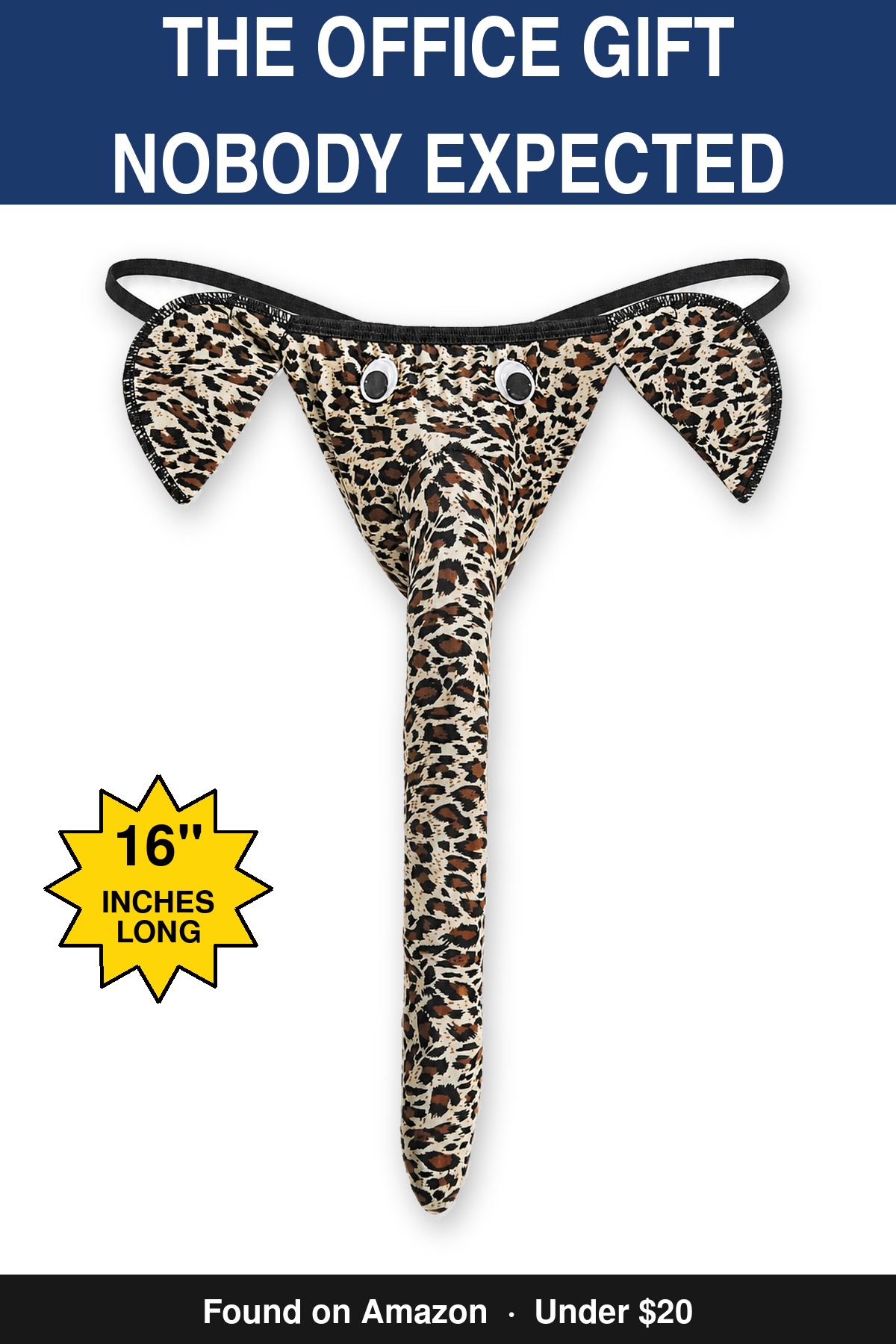 The Office Gift Nobody Expected - novelty elephant underwear gag gift, 16 inches long