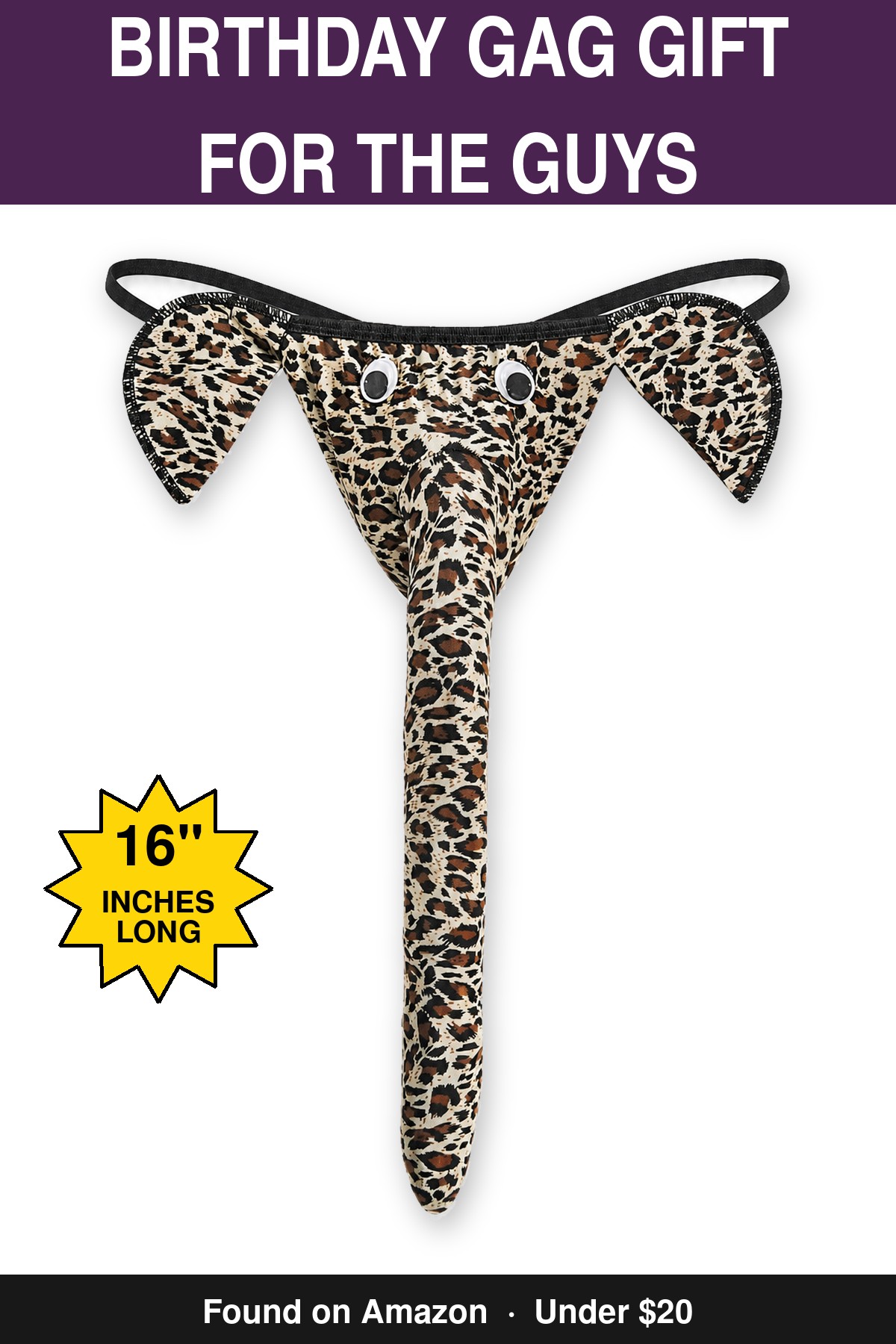 Birthday Gag Gift For The Guys - novelty elephant underwear gag gift, 16 inches long